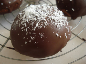 Chocolade-kokosbollen
