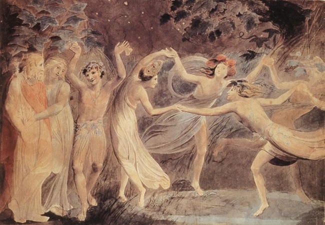 William Blake, Oberon , Titania and Puck k